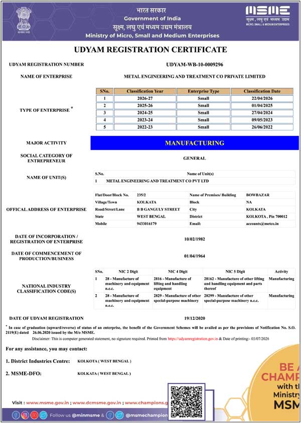Udyam Registration Certificate